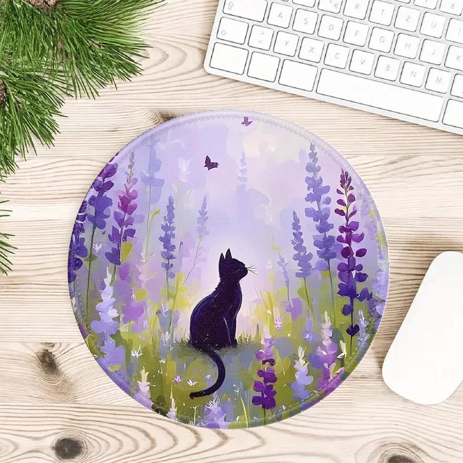 

overlock 1pc Mouse Pad Keyboard Mouse Pad Game Console Pad Desk accessories Computer Laptop Pad office Pad Cartoon Kitten 200x200x2mm