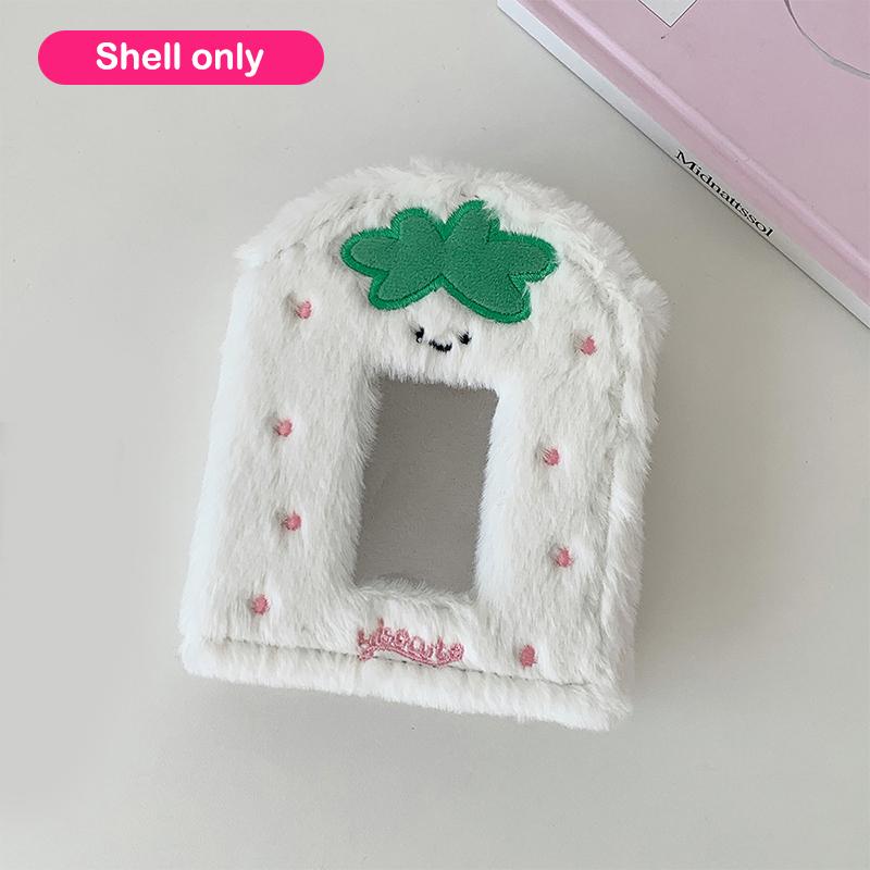 Álbum de Fotos Formato Morango 3 Polegadas Armazenamento Porta Cartão Fotográfico A8 Porta Cartão Fotográfico Desenho Animado Plush Álbum de Armazenamento