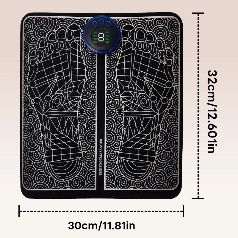 Foot Massger Sole Massage Pad Feet Muscle Stimulation 8 Modes 19 Level Relax Improve Blood Circulation Relief Pain Relax Feet