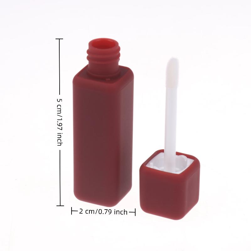 1Pcs 5Ml Lip Gloss Tube Brush Rod Scrub Square Liquid Lipstick Tubes Bottle Refillable Lip Balm Container Cosmetic Packaging Diy