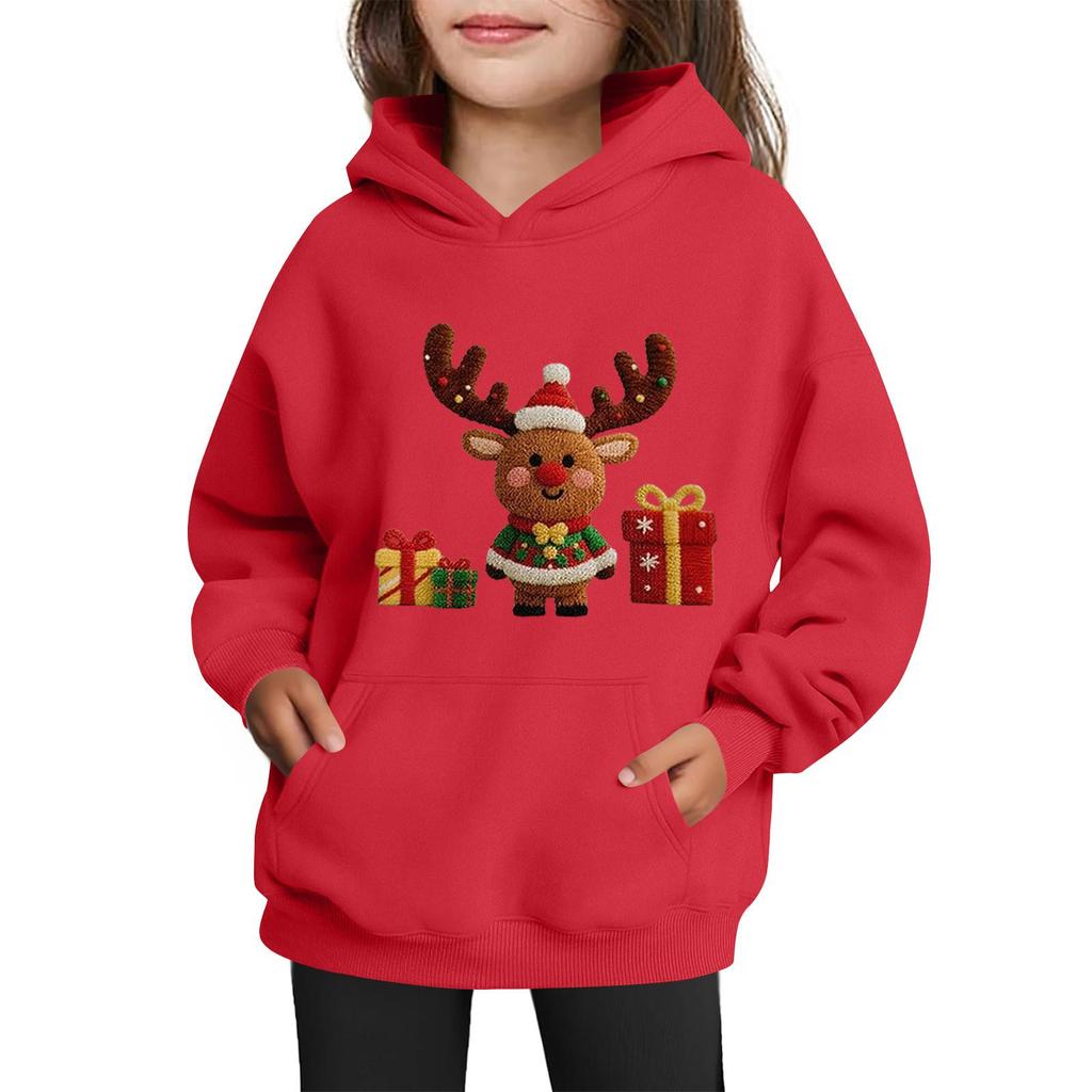 Sweatshirts For Teen Girls Hoodies Long Sleeve Drawstring Pullover Cute Printed Oversized Hoodie Christmas