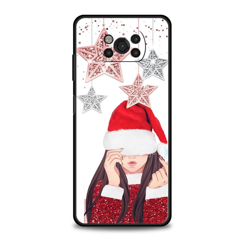Christmas Graphic Printed Phone Case For For Xiaomi Poco X6 X5 Pro X4 X3 NFC F5 Pro F4 F3 GT M5 M4 Pro 5G M3 C51 C50 C55 Cover
