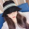 Spring and summer breathable retro pearl bucket hat women's breathable fashion versatile lace basin hat shopping sun hat versatile