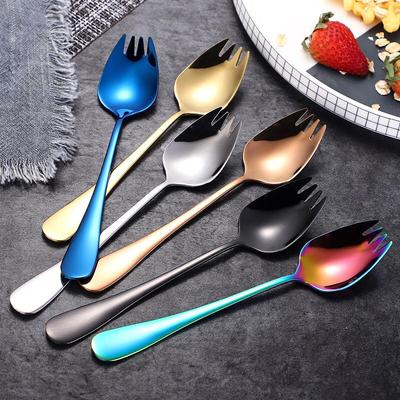 Zhi Shi Stainless Steel Iridescent Salad Utensil Set