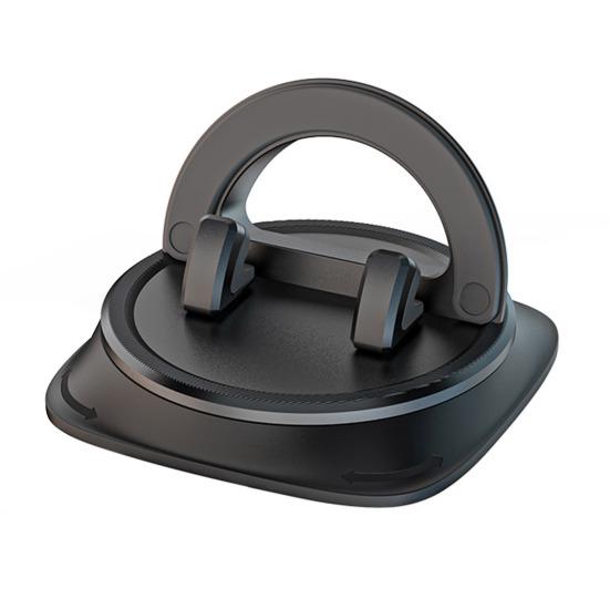 Dashboard Phone Holder 360 Degrees Rotatable Mobile Phone Stand Hands-free Navigation Car Mount with Clip-On Silicone Base