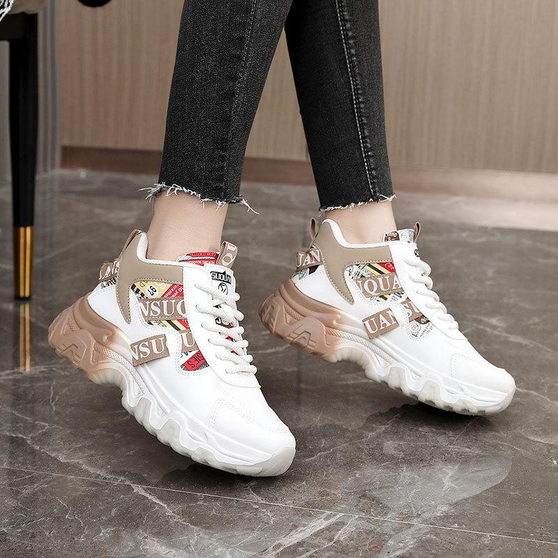 ZY7831 new autumn and winter dad shoes women's shoes Korean version color matching trend heightened platform shoes breathable
