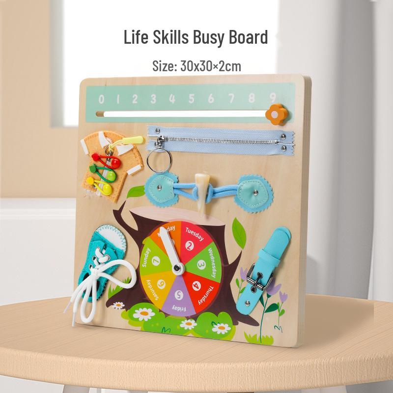 

Монтессорі Багатофункціональна Розвиваюча Дошка: Навички раннього дитинства та іграшка-пазл