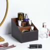 PU-Leder Fernbedienungs-Aufbewahrungsbox Schreibtisch-Organizer mit Trennwänden Kosmetik- & Schmuck-Ausstellungsständer Schreibtisch-Aufbewahrungsdekoration