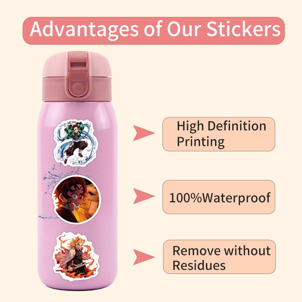 55 Demon Slayer: Blade of Demon Slayer Anime Graffiti Stickers Decorate Notebook Suitcase DIY Cartoon Stickers