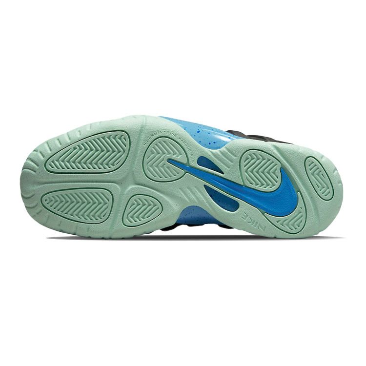 Nike Little Posite One GS Black Multi Color Kids Sneakers Citron-Tint Mint-Foam University-Blue DH6490-001