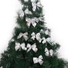 48Pcs Decorative Christmas Bowknot Ornaments Fluffy DIY Craft Christmas Hanging Decorations Colorful Handmade