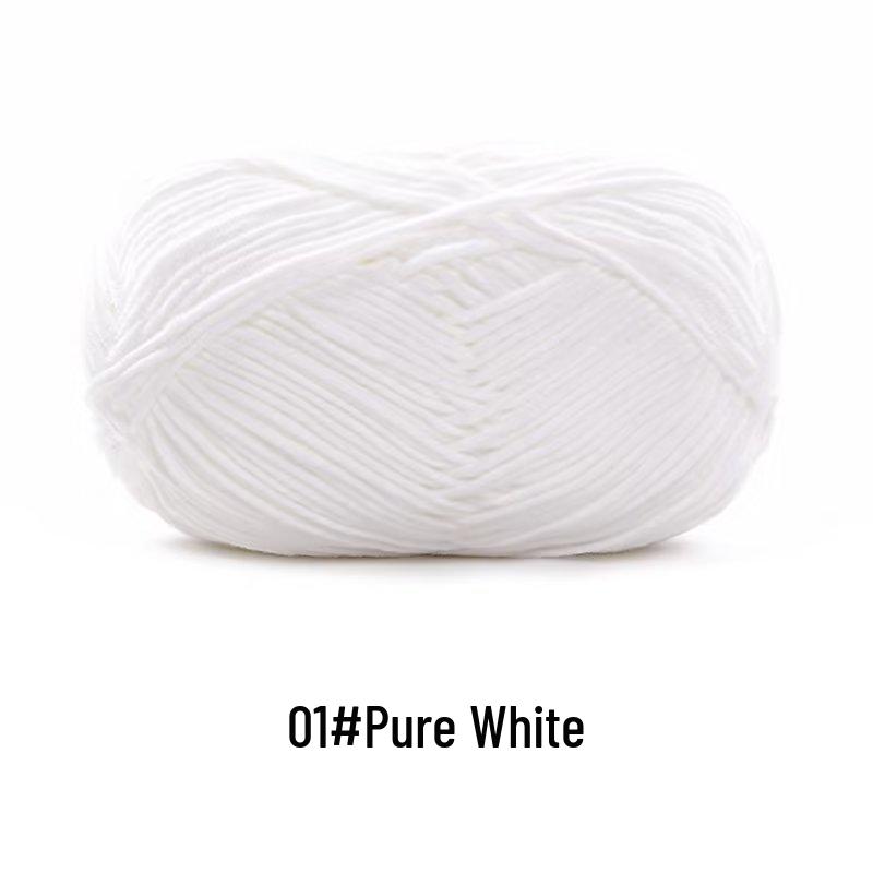 Suhe Meng Xiaoxiao 4-Ply Combed Cotton Milk Yarn for DIY Knitting: Blanket, Hat, Scarf Projects