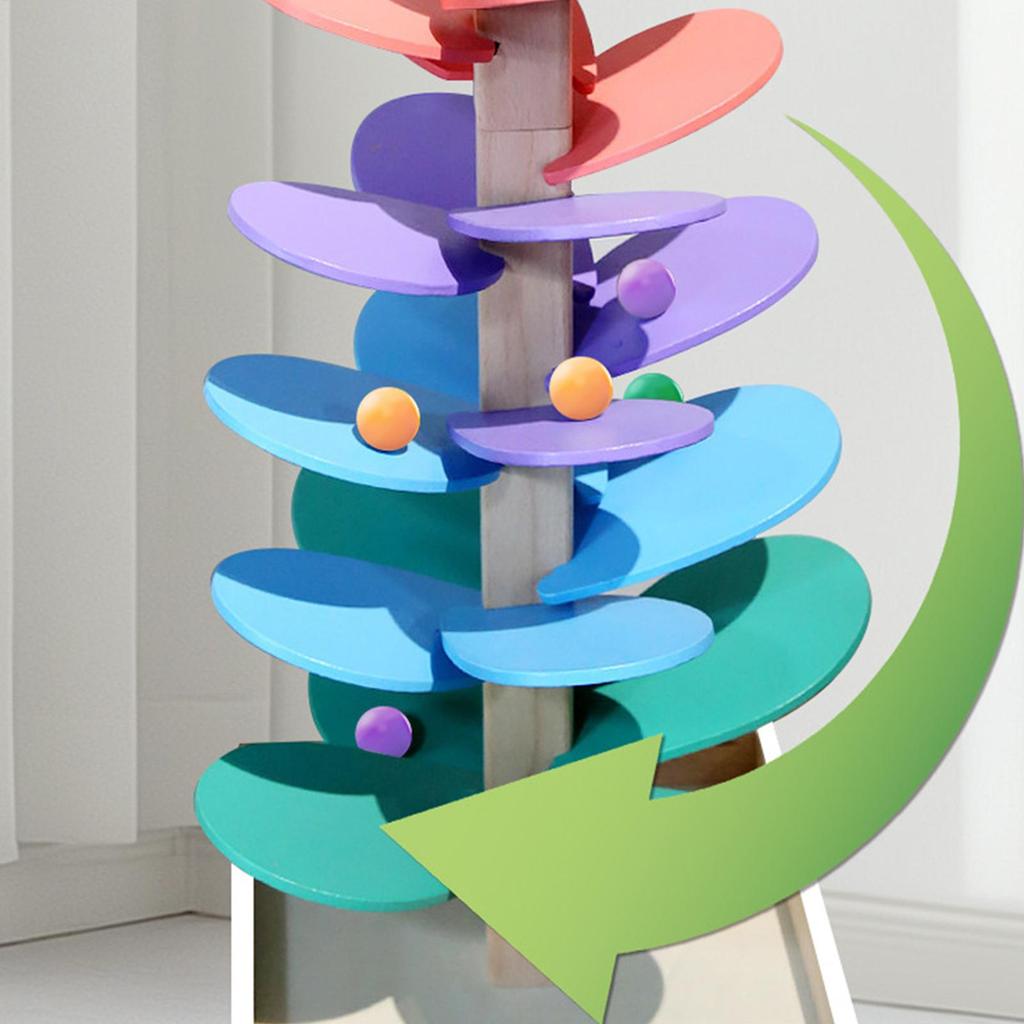 Toddler Ball Drop Rainbow Building Block Music Tree Color Cognition Toy Leaf Rolling Sorting STEM Music Integration Early toy