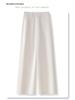 Women's Wide-Leg Brown Cotton Linen Pants - Summer 2025 Collection: Thin, Loose, Casual, Straight-Leg Trousers for Petite Sizes
