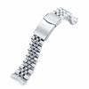 MiLTAT 22mm Stainless Steel Angus Jubilee Watch Band with V-Clasp for Orient Triton