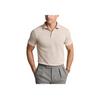 Polo Ralph Lauren SS24 Logo Embroidered Striped Trim Slim Fit Short Sleeve Polo Shirt Men polo shirts Beach-Beige MNPOKNI1N822953-250