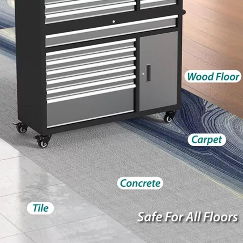 4 szt. Ciche podwójne kółka obrotowe z podwójnymi łożyskami kulkowymi, czarne, obrotowe z hamulcem, kółka do wózka 1,5" - 2"