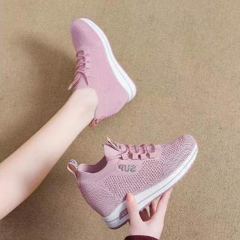 Damen Keilschuhe Plateauschuhe Frühling Atmungsaktive Freizeitschuhe Damenmode Höhenschuhe