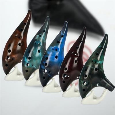 Smoked AC Tone 12-Hole Alto Ocarina with Guide - Beginner To Professional Performance