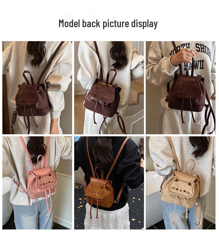 Children's Cute Cat Cartoon Backpack: Fashionable, Versatile, and Girly Style