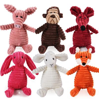 Giocattolo Squeaky Anti Morso per Denti da Latte Cane Cucciolo Pulizia Masticabile Animale Cartone Animato