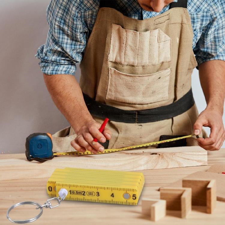 Travel Friendly Folding Ruler Keychain Compact Folding Ruler Keyring Measurement Tool Simple for Accurate Measurements