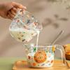 Pahar Gradat de Sticlă de 500ml cu Scară Cana pentru Lapte la Micul Dejun Cafea Rezistent la Temperaturi Înalte Ustensilă de Copt Casnică Bucătărie Mixer de Ouă
