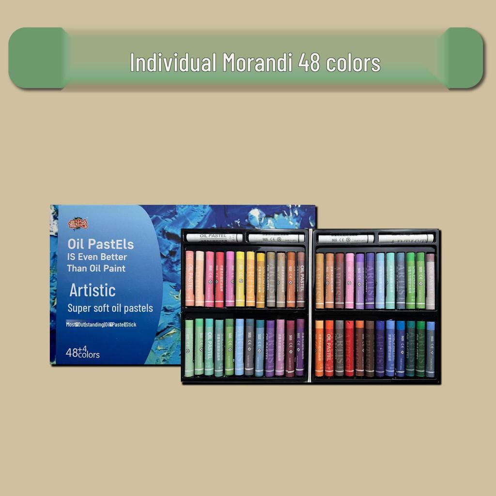 48-Color Super Soft Oil Pastels Set with Scraper - Child's Painting Kit