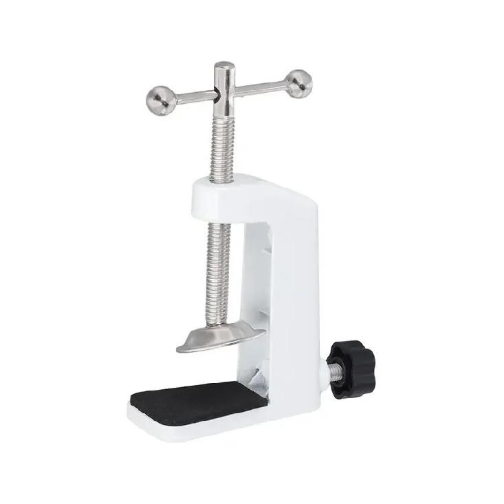 Aluminum Allo Adjustable Desk Lamp Fixed Base Clamp Holder Clip With Stainless Steel Swing For DIY Hose Table Lamp