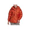 Adidas Solid Color Logo Pocket Zipper Hooded Cotton Jacket Women Jackets Red GU1601