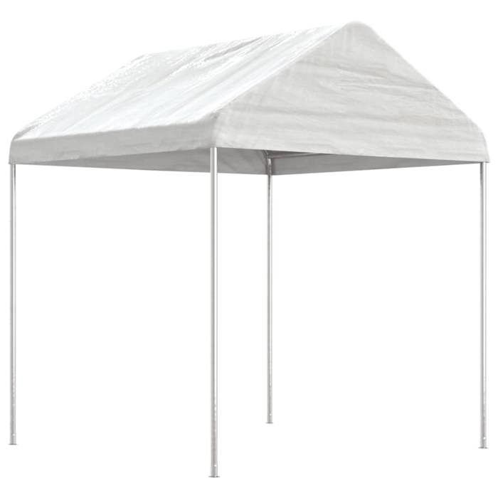 VidaXL Belvédère avec toit blanc 6,69x2,28x2,69 m polyéthylène, tente de fête, chapiteau, abri à auvent, pavillon, tente 3155503