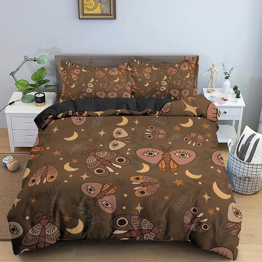 3D Butterfly Print Bedding Set Skin Friendly Duvet Cover With Pillowcase King Queen Size Quilt Cover Home Textiles