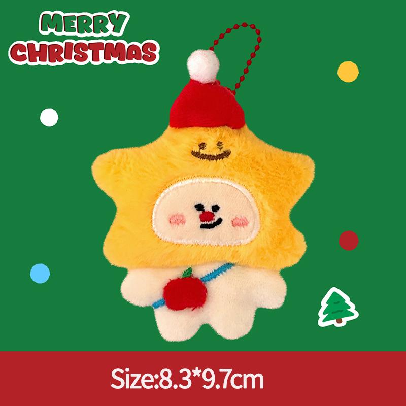 Christmas Decorations 2025 Christmas Doll Pendants Cute Elk Santa Claus Keychains Accessories Party Favors New Year Gifts