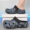 Fashion Men Slippers Printing New Men Clogs Light Soft EVA Men's Hole Shoes Outdoor Sandals Home Garden Slides Male Beach Flats