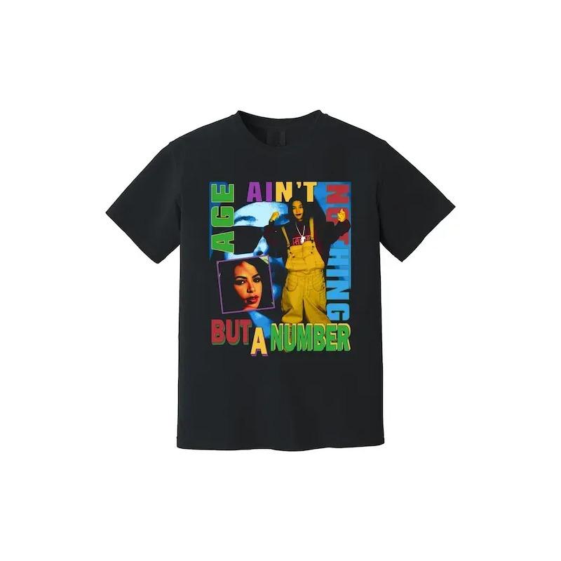 Camiseta Aaliyah Age Ain t Nothing But A Number Heavyweight S разноцветный