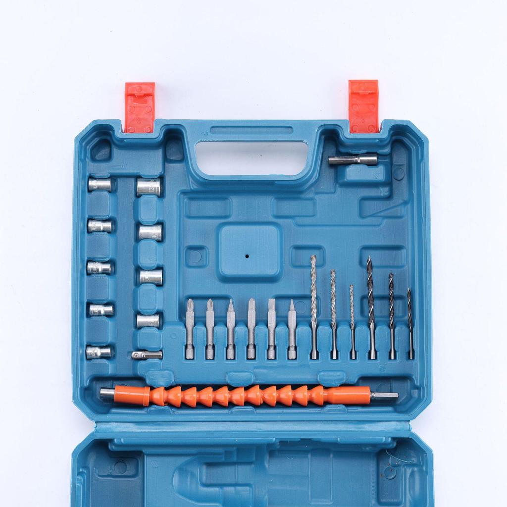 High-Power Wireless Hammer Drill with Lithium Battery and Pistol Grip - Multifunctional Electric Tool.