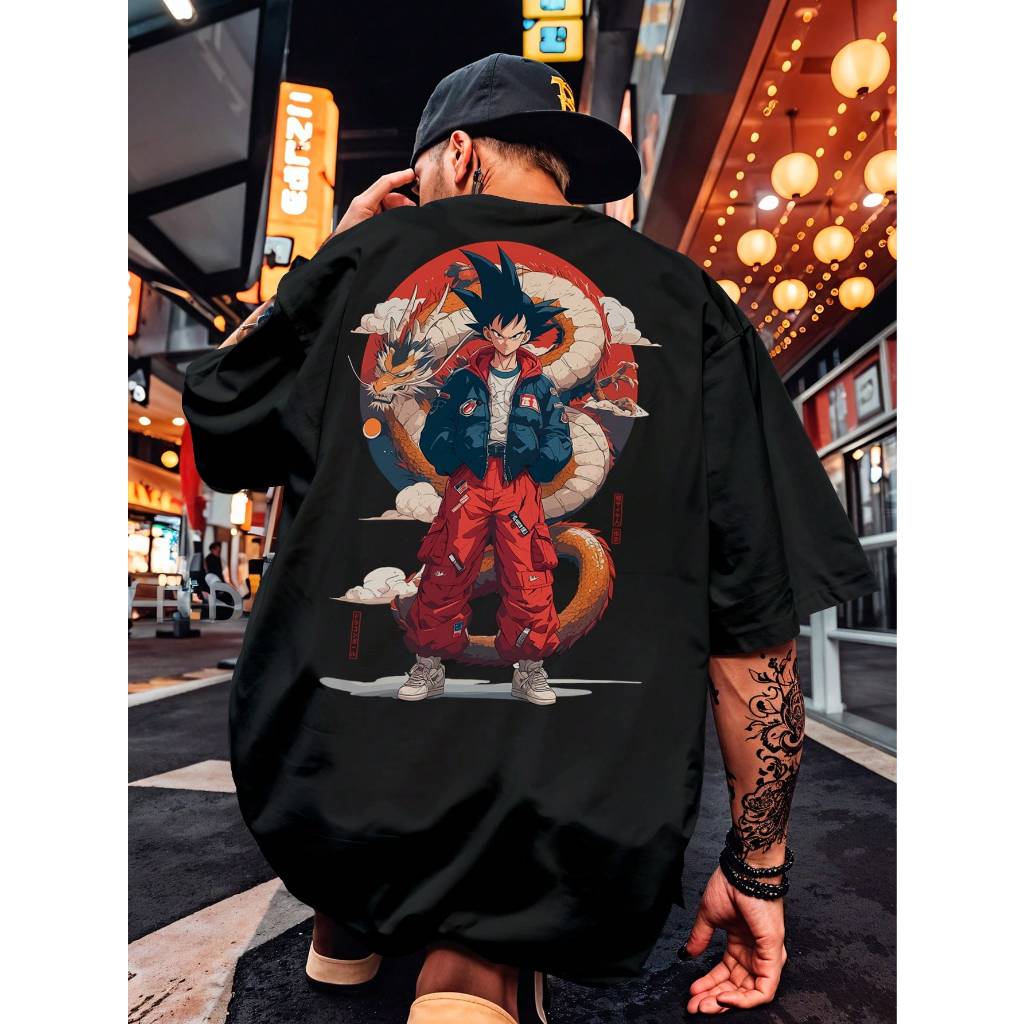 Dragon Ball Super Japanischer Anime Herren Damen Sommer T-Shirts Lässig Sport Fitness Locker Übergroß Bequem Baumwolle Kurze Ärmel