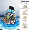 Classic Cartoon Character Art Flannel Blanket Super Soft Warm Cozy Blanket for Sofa Bed Office Travel All‑Season Home Decor Gift
