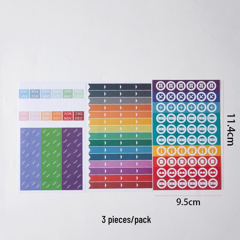 White and Blue Self-Adhesive Handwritten Label Stickers with Index Notes