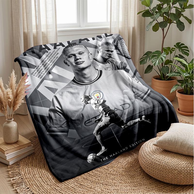 Erling Haaland Weiche Flanell Fleece Decke Leicht Gemütlich Warm Überwurfdecke Für Sofa Bett Heimdeko