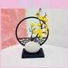 Modern Chinese Style Mini Plastic Vase And Screen For Home Garden Or Entryway Display