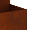 Garden Planter Rust Colored 100 X 100 X 60 Cm Weatherproof Steel