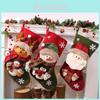 Cute Santa Claus Snowman Elk Socks Shaped Pendant For Holiday Decor