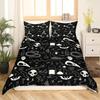 Skull Bedding Set Kids Scary Animal Skeleton Bedding & Linen for Boys Teens Halloween Bats Duvet Cover Breathable Horror Spider