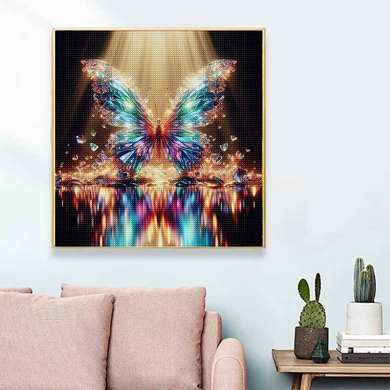 New Arrival 5D DIY Full Circle Diamond Painting "Crystal Butterfly" Embroidery Cross Stitch Home Decor Gift
