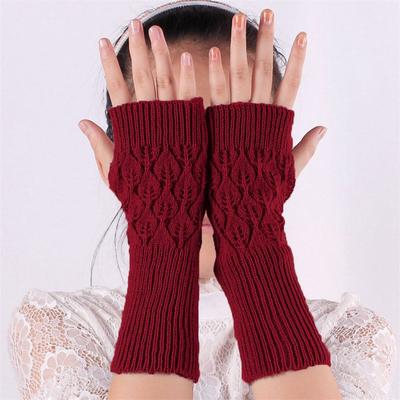 Cover Finger Gloves Gloves Hollow Acrylic Half Finger Finger Half Knitted Sleeve Knitting Wool
