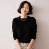 Women's Cashmere Sweater, Autumn/Winter 2026, Round Neck, Raglan Sleeve, Gentle, Loose Slimming Fit, Solid Color.
