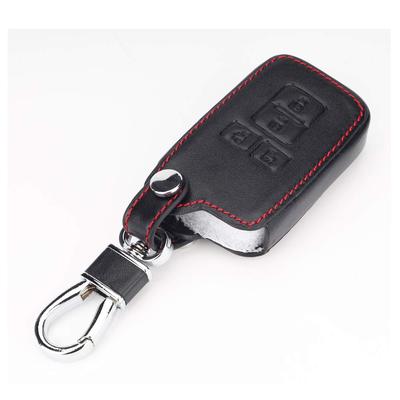 BKY Toyota Dedicated Smart Key Case Leather Voxy Noah Esquire Alphard Vellfire Key Cover (Black)