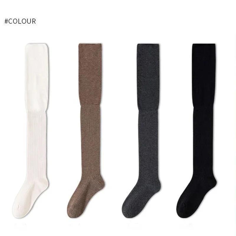 Women Stockings Solid Color Sexy Stockings Thigh High Over The Knee Stockings Lolita Ladies Girls Warm Boot Socks
