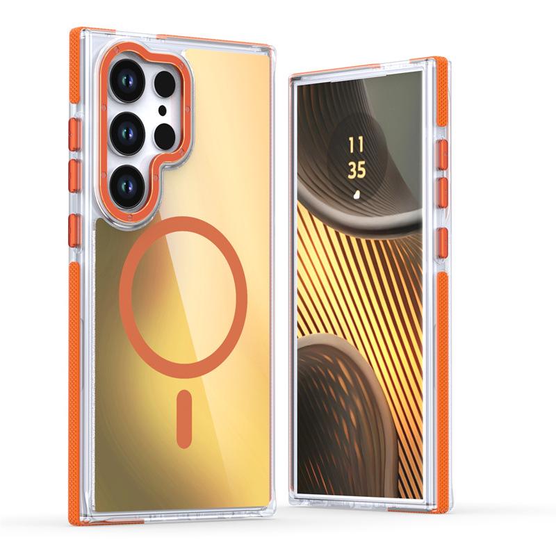 

Laser Color-Changing Magnetic Dragon Phone Case for Samsung S26, Compatible with A57/A37 and A16/A05s. A16 4G/5G оранжевый